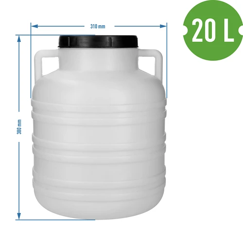Barril de Conserva 20L - branco, alças - 8