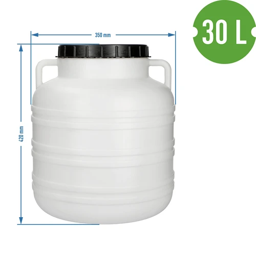 Barril de Conserva 30L - branco, alças - 8