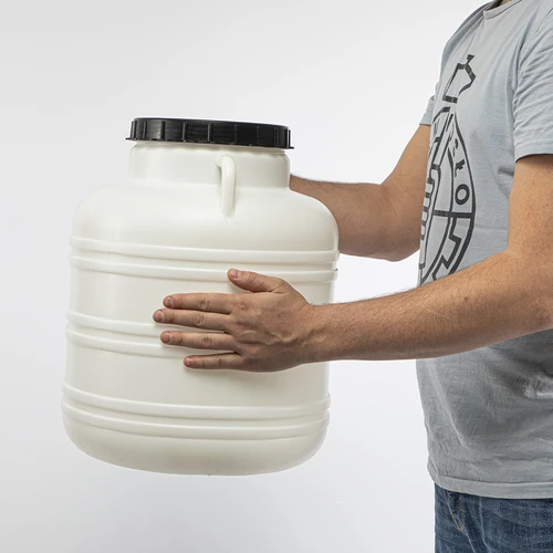 Barril de Conserva 40L - branco, alças - 9