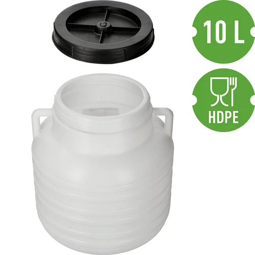 Barril para Fermentação 10 L - branco, com alças - 3