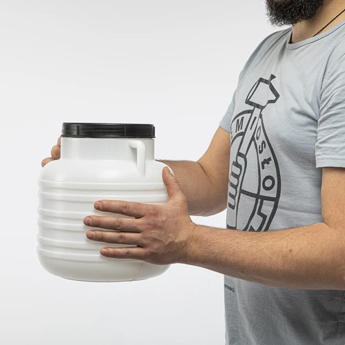 Barril para Fermentação 10 L - branco, com alças - 9