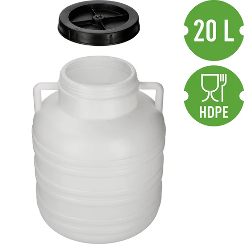 Barril para Fermentação 20 L - branco, com alças - 3