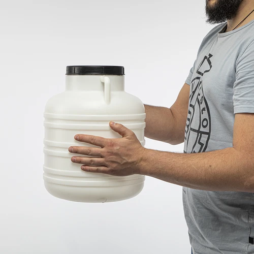 Barril para Fermentação 20 L - branco, com alças - 9