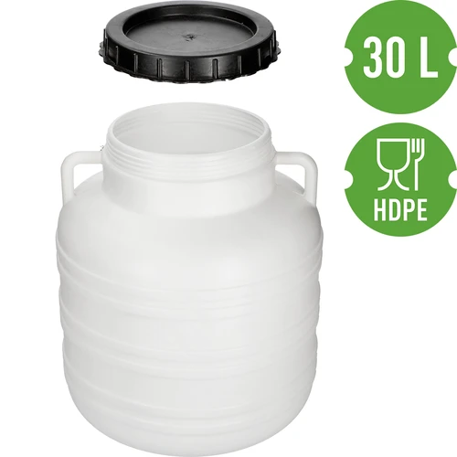 Barril para Fermentação 30 L - branco, com pegas - 3