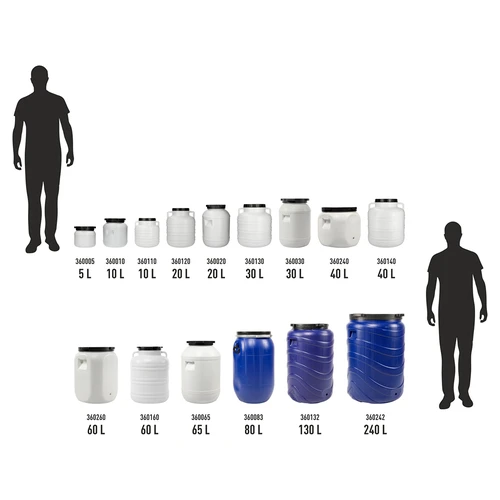 Barril para Fermentação 30 L - branco, com pegas - 11