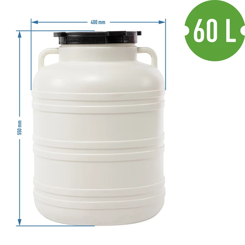 Barril para Fermentação 60 L - branco, com asas - 8