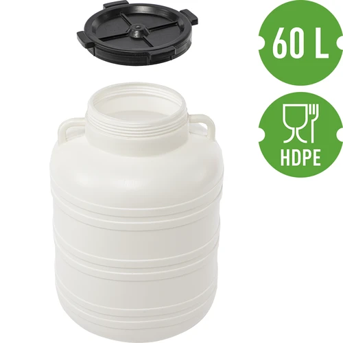 Barril para fermentação 60 L - branco, com pegas - 3