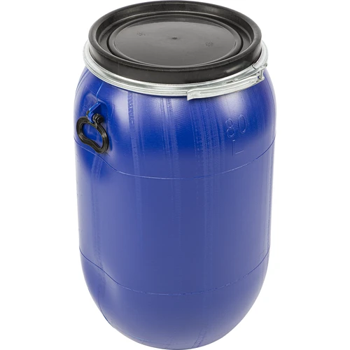 Barril para fermentar couve e pepinos 80 L, azul com aro de fecho