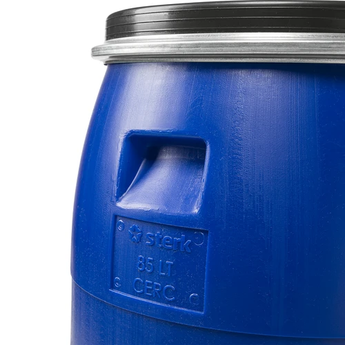 Bidão para couve fermentada 85 L, com aro de aperto, azul, Sterk - 7