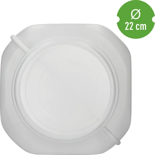 Bidão quadrado 40 L, branco, com asas, Sterk - 5