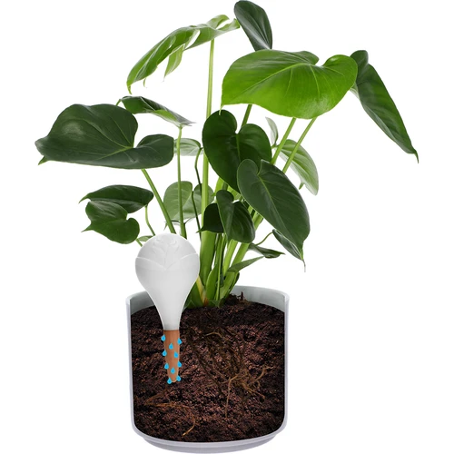 Bola de irrigação para plantas, branca fosca com base de cerâmica, 400ml - 6