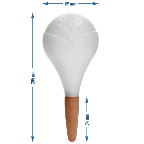 Bola de irrigação para plantas, branca fosca com base de cerâmica, 400ml - 5