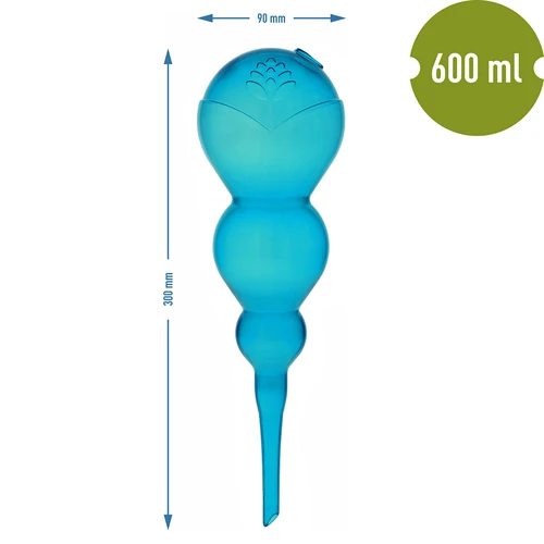 Bola de irrigação tripla (três câmaras), transparente azul, 600 ml - 5