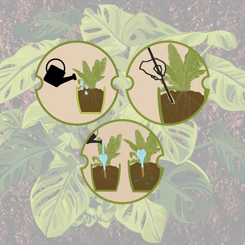 Bola de rega para plantas, preta mate com estaca cerâmica (em embalagem) 400 ml - 6