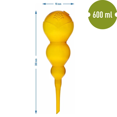 Bola de rega tripla (três câmaras), amarela translúcida, 600 ml - 5