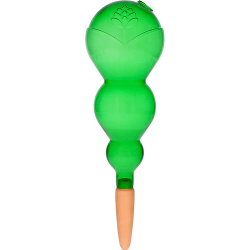 Bola de rega tripla (três compartimentos), transparente verde, com espigão cerâmico, 600 ml