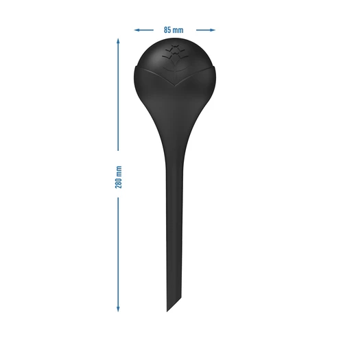 Bolas de irrigação para plantas, pretas foscas, com rolha, 400ml, 4 peças - 6