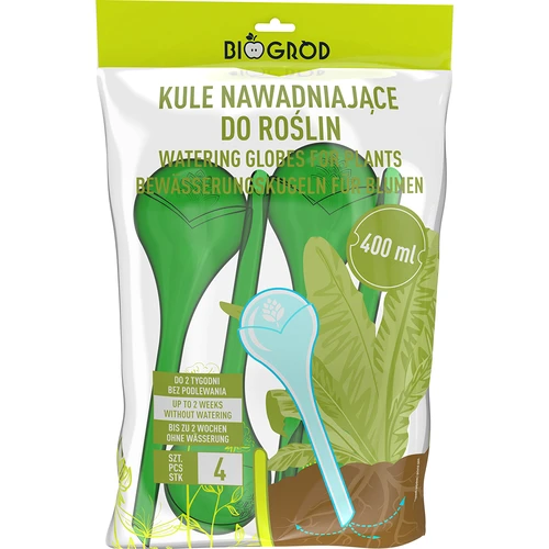 Bolas de irrigação para plantas, verdes transparentes, 400 ml, 4 unid. - 3