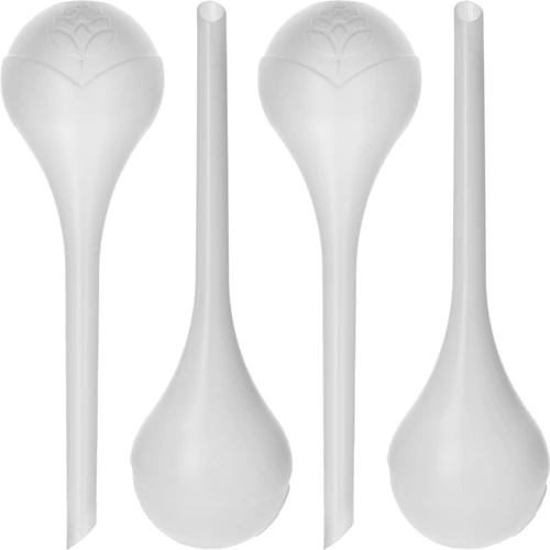 Bolas de rega para plantas, brancas semitransparentes, 400 ml, 4 unidades