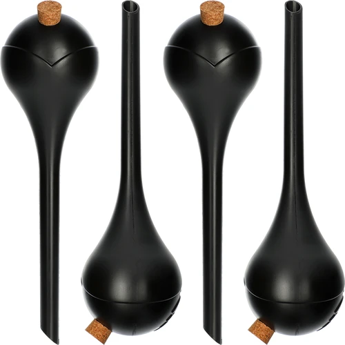 Bolas de rega para plantas, pretas mate, com rolha, 400 ml, 4 un.