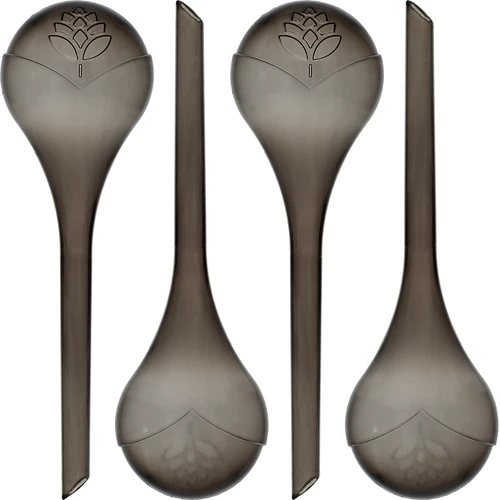 Bolas de rega para plantas, pretas transparentes, 400 ml, 4 unidades