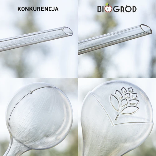 Bolas de rega para plantas, transparentes, 400 ml, 2 unid. - 14