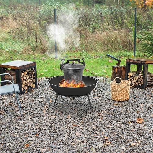 Braseiro de jardim com grelha, Ø55 cm, redondo, em forma de taça - 11