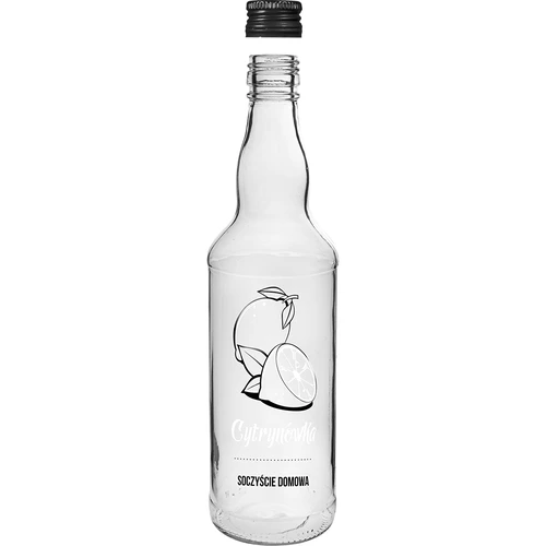 Butelka 500 ml z zakrętką, nadruk „Cytrynówka", 1 szt. - 2