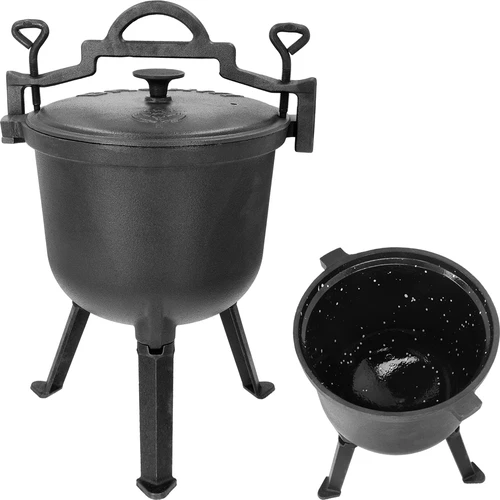 Caldeirão de caça em ferro fundido com interior esmaltado, 8 L