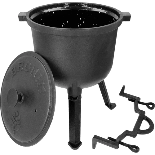 Caldeirão de caçador de ferro fundido com interior esmaltado, 8 L - 3
