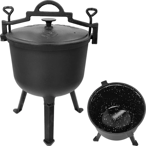 Caldeirão esmaltado, 10 L, ferro fundido