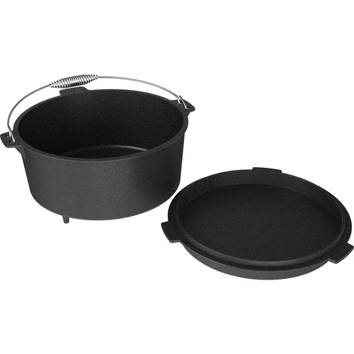 Caldeirão suspenso em ferro fundido com tampa-frigideira - 5