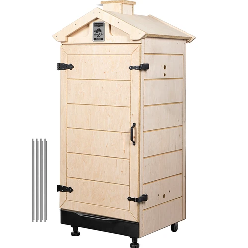 Câmara de defumação em contraplacado certificado, sem armação, 200 L, com rodas