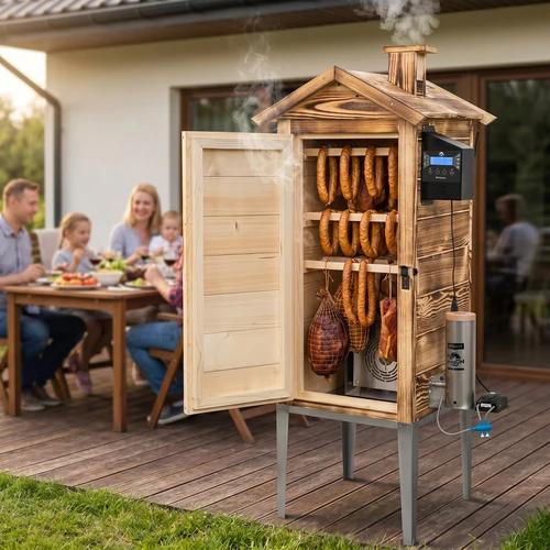 Câmara de fumagem com Wi‑Fi, 200 L – dragON WOOD 100IQ com módulo elétrico de aquecimento e controlador, a lenha - 12