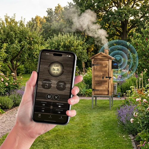 Câmara de fumagem com Wi‑Fi, 200 L – dragON WOOD 100IQ com módulo elétrico de aquecimento e controlador, a lenha - 6