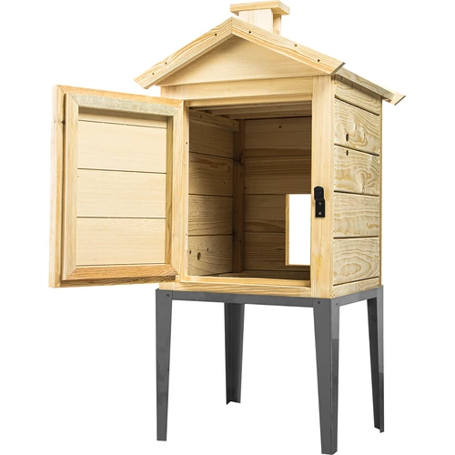 Câmara de fumagem em abeto nórdico, 115 L, com base de aço inoxidável - 2