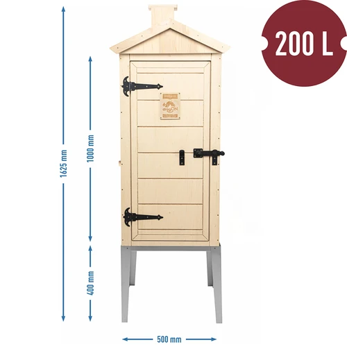 Câmara de fumagem em contraplacado certificado, 200 L, com base em aço inoxidável - 3