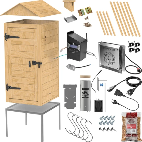 Câmara de fumeiro com Wi‑Fi, 200 L – dragON WOOD 100IQ com módulo de aquecimento elétrico e controlador - 3