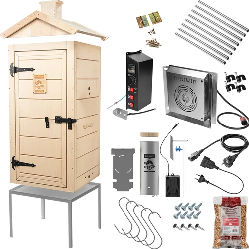 Câmara de fumeiro elétrica dragON PLYWOOD NATURE 100E com módulo de aquecimento elétrico e controlador - 2