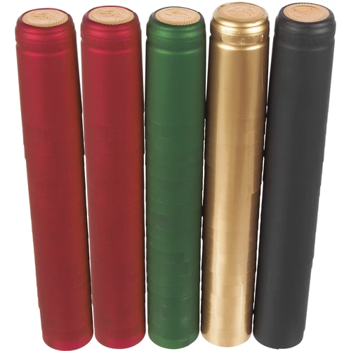 Cápsulas termorretráteis com perfuração - sortido de cores, 100 unid.