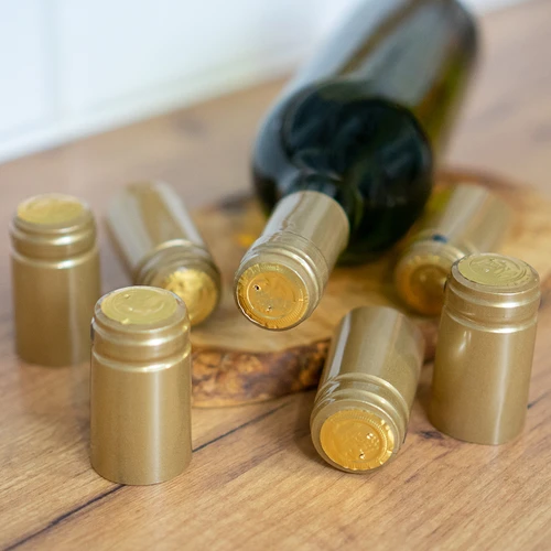 Cápsulas termorretráteis douradas com perfuração Ø 31 mm, 100 unidades - 2