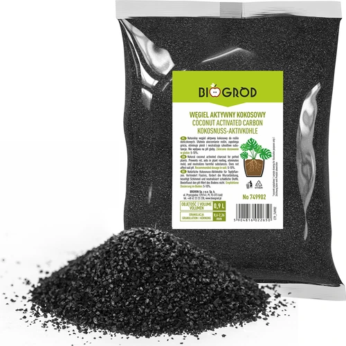 Carvão ativado de coco para plantas 0,9 L  - 1 
