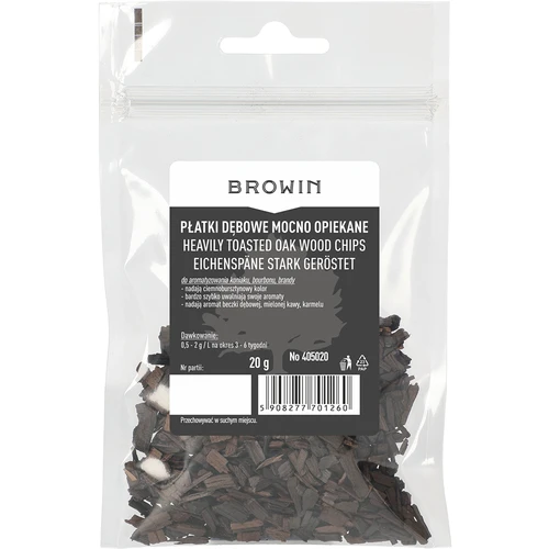 Chips de carvalho de tostagem intensa, 20 g - 2