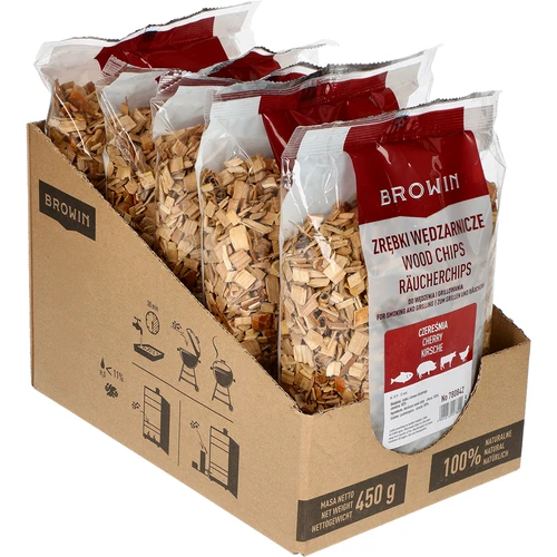 Chips de fumo para defumar/grelhar, cerejeira, 450 g, classe 10 - 2