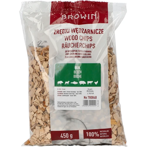 Chips de madeira para fumagem/grelhar, faia, 450 g, classe 10