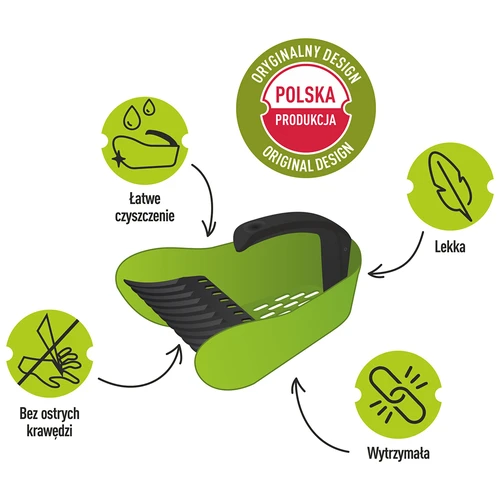 Colhedor de pequenos frutos, verde, em plástico - 8