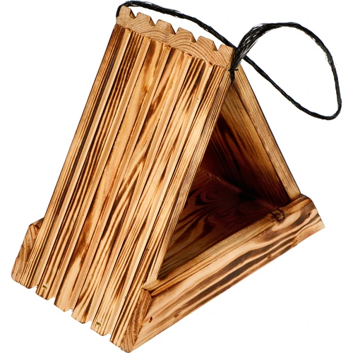 Comedouro de madeira para pássaros - triangular - 3
