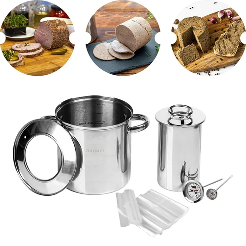 Conjunto com bainha de água - prensa de presunto 1,5 kg + panela - 7