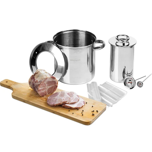 Conjunto com bainha de água - prensa de presunto 1,5 kg + panela - 17