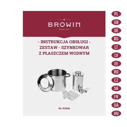 Conjunto com bainha de água - prensa de presunto 1,5 kg + panela - 13
